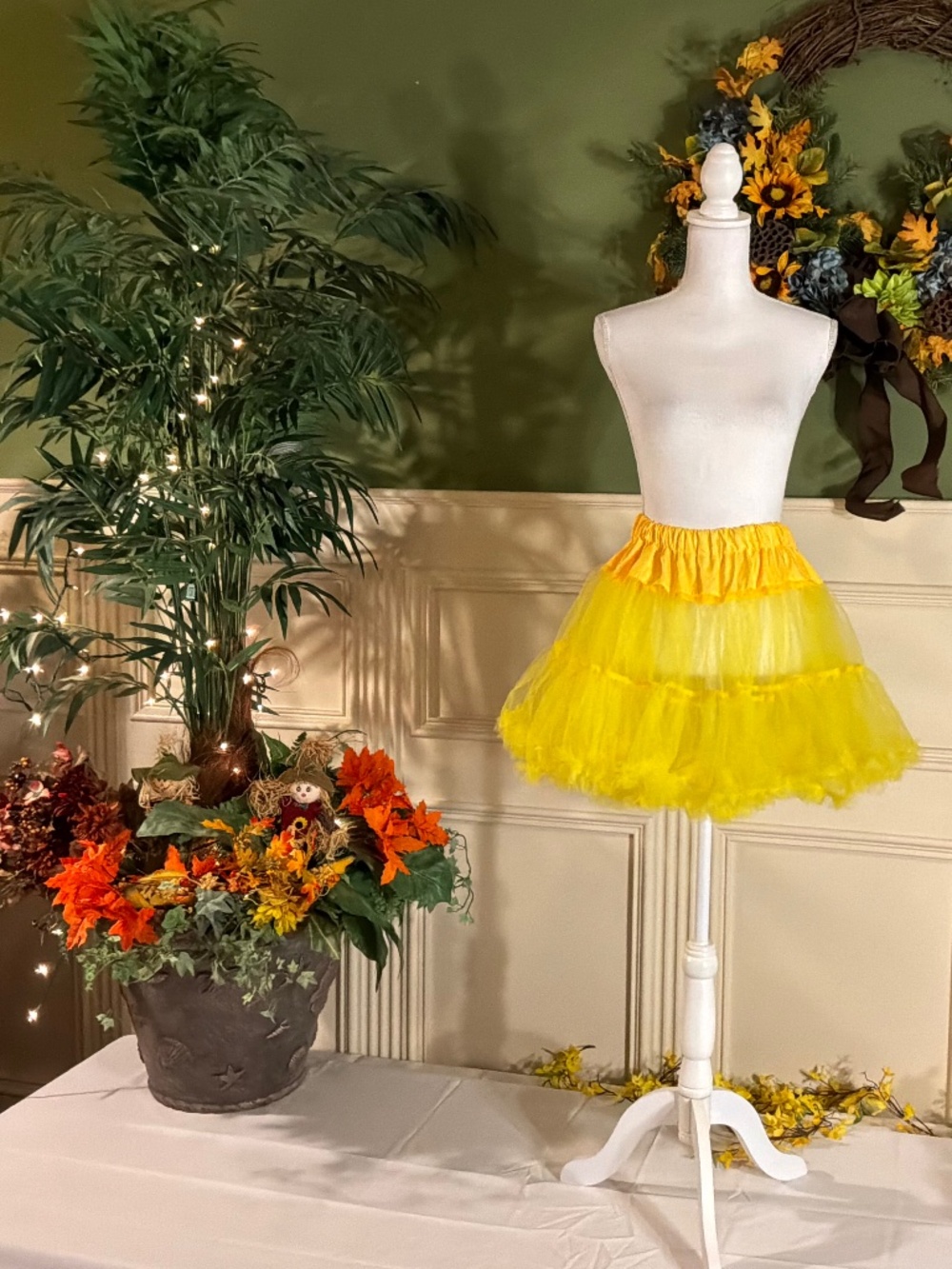 Bright yellow petticoat skirt